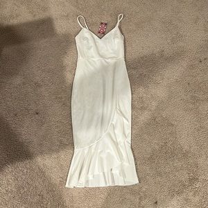 Boohoo Strappy Frill Hem Midi Dress